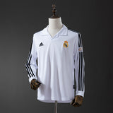 Real Madrid Jersey 2002-03 Home Retro Kit Long Sleeves