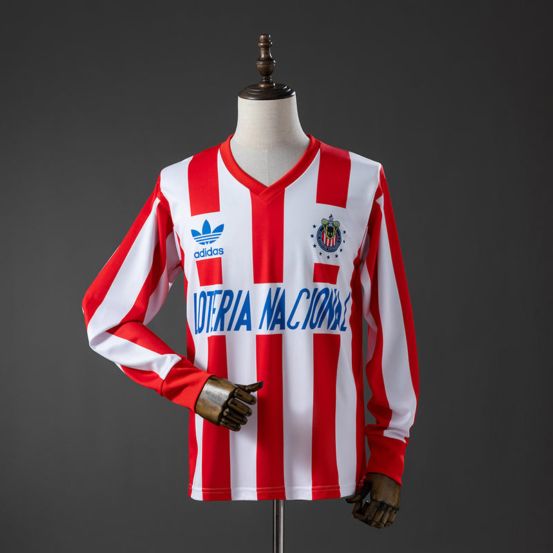 Retro Chivas Home Jersey 1991-1992 Long Sleeves Football Kit Soccer Shirt