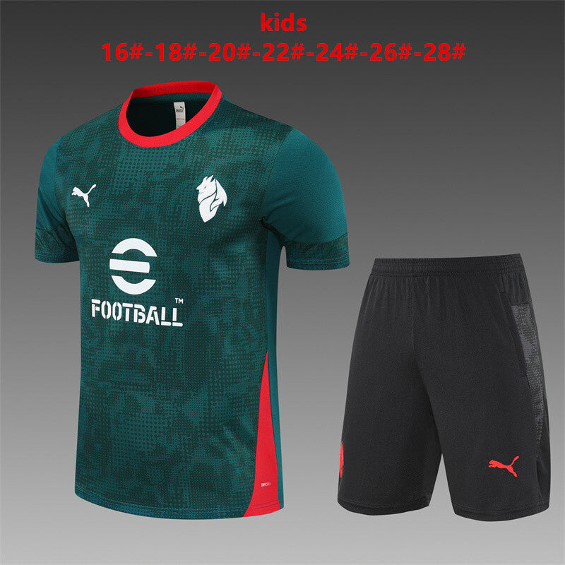 Kids AC Milan Training Tracksuits 25/26 Football Kit Soccer Jersey