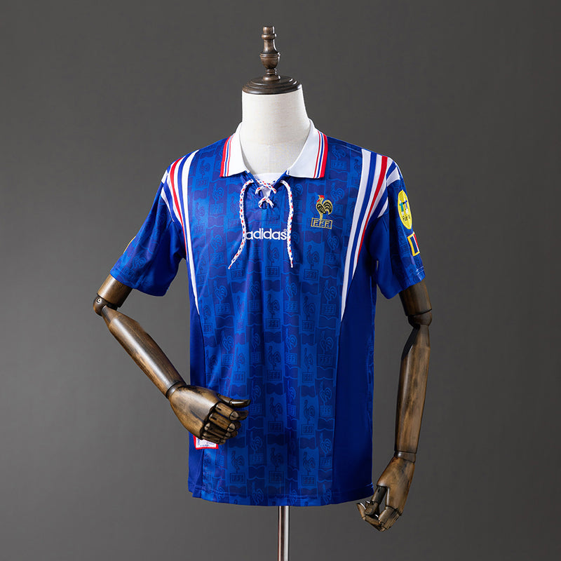 France Jersey 1996 Retro Home Football Kit