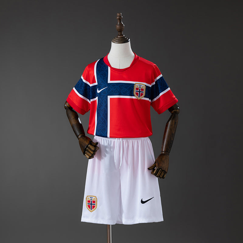 Kids Norway Home Jersey 2026 World Cup Football Kit Soccer Shirt