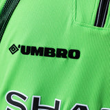 Man United Jersey 1998-99 Goalkeeper Green Retro Kit Long Sleeves