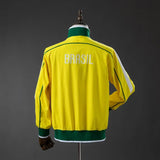 Brazil Windbreaker 2010-11 Yellow Football Kit Soccer Jersey - PalmSportss
