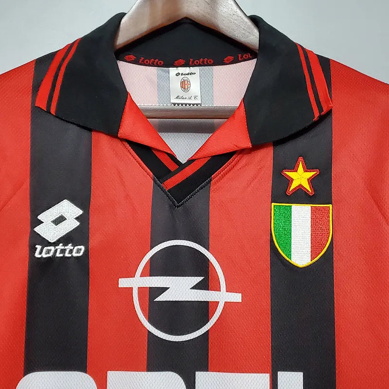 AC Milan Retro Jersey 1996/97 Home Football Jersey Soccer Shirt