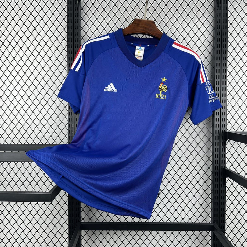 France Home Jersey 2002 Retro Football Kit Soccer Shirt