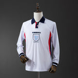England Jersey 1998 Home Retro Football Kit Long Sleeves