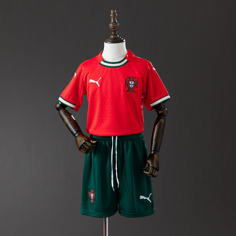 Kids Portugal Jersey 25/26 Home Football Kit