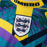 England Goalkeeper Jersey 1995 Long Sleeves Retro Kit Soccer Shirt PalmSportss