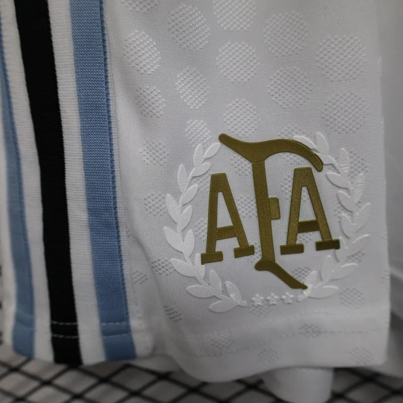 Player Version Argentina Shorts 2025 White Football Kit Soccer Shorts