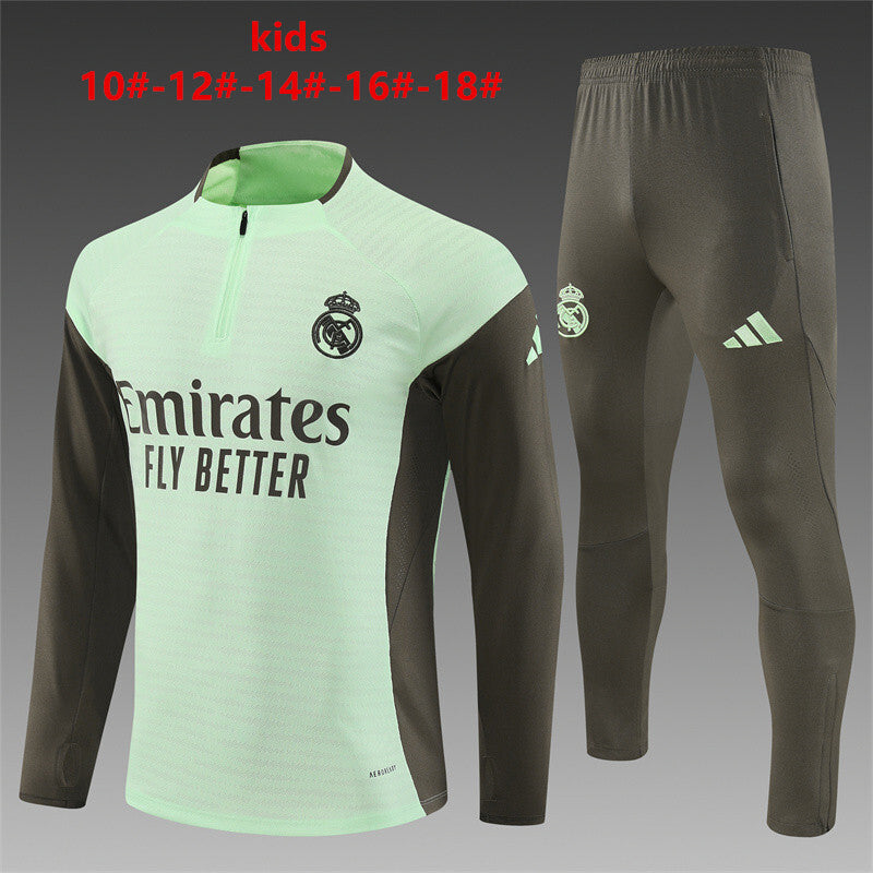 Kids Real Madrid Training Tracksuits 25/26 Football Kit Soccer Jersey