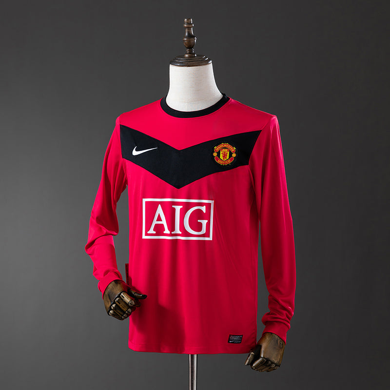 Manchester United Jersey 2009-10 Home Retro Kit Long Sleeves