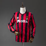 AC Milan Jersey 1993-94 Home Retro Football Kit Long Sleeves