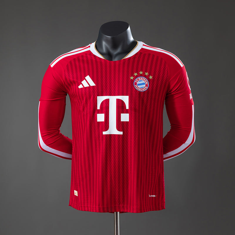 Player Version Bayern Munich Home Jersey 2026-2027 Long Sleeves Football Kit Soccer Shirt