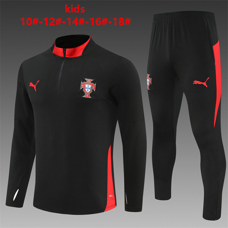 Kids Portugal Training Tracksuits 24/25 Football Jersey