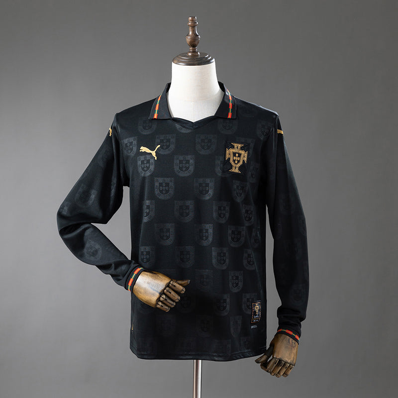 Portugal Black Jersey 25/26 Special Football Kit Long Sleeves