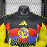 Player Version Club America Jersey 25/26 Home Long Sleeves Football Kit Soccer Jersey