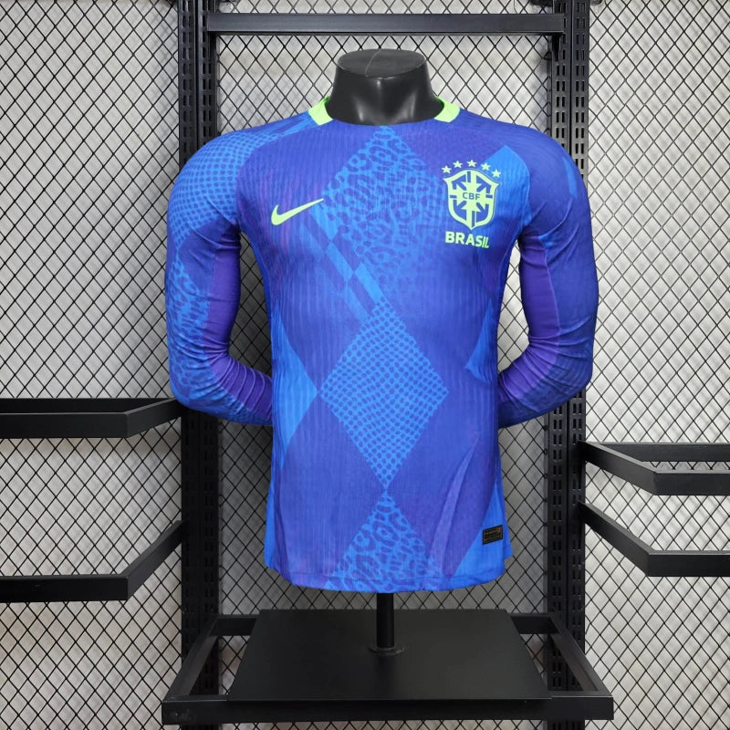Player Version Brazil Jersey 25/26 Away Long Sleeves Football Kit Soccer Jersey