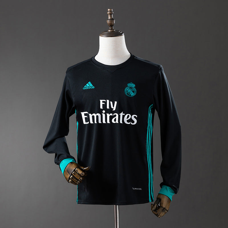 Real Madrid Jersey 2017/18 Away Retro Football Kit Long Sleeves