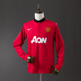 Man United Jersey 2013-14 Home Retro Football Kit Long Sleeves