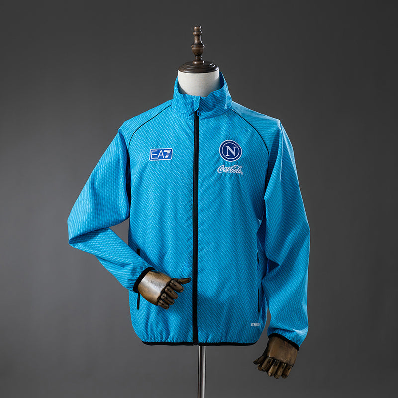 Napoli Windbreaker 2025/26 Blue Football Soccer Jacket