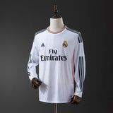 Real Madrid Jersey 2013/14 Home Retro Football Kit Long Sleeve