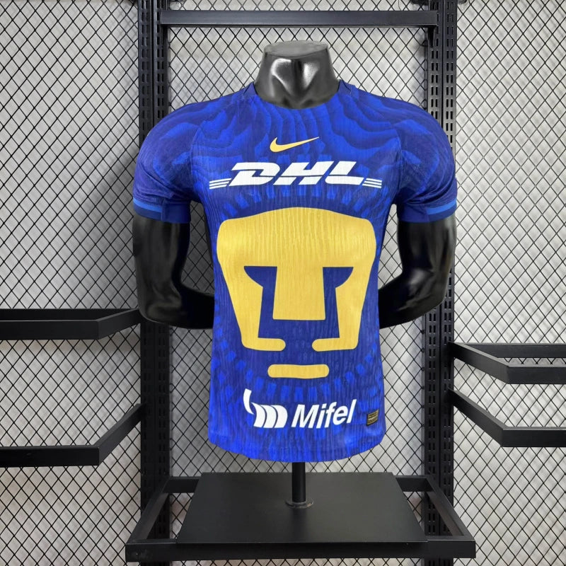 Player Version Pumas UNAM Jersey 25-26 Away Football Kit Blue Soccer Jersey