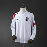 England Jersey 2006 Retro Home Football Kit Long Sleeves