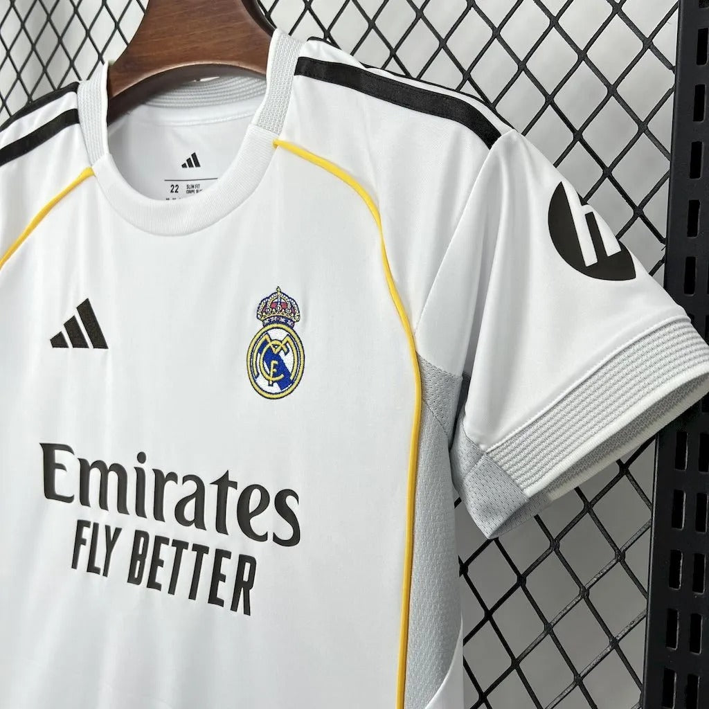 Kids Real Madrid Home Jersey 25/26 Football Kit Soccer Jersey
