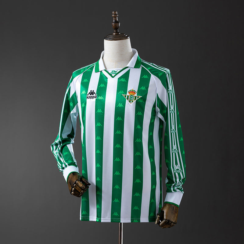 Real Betis Jersey 1995-97 Home Retro Football Kit Long Sleeves