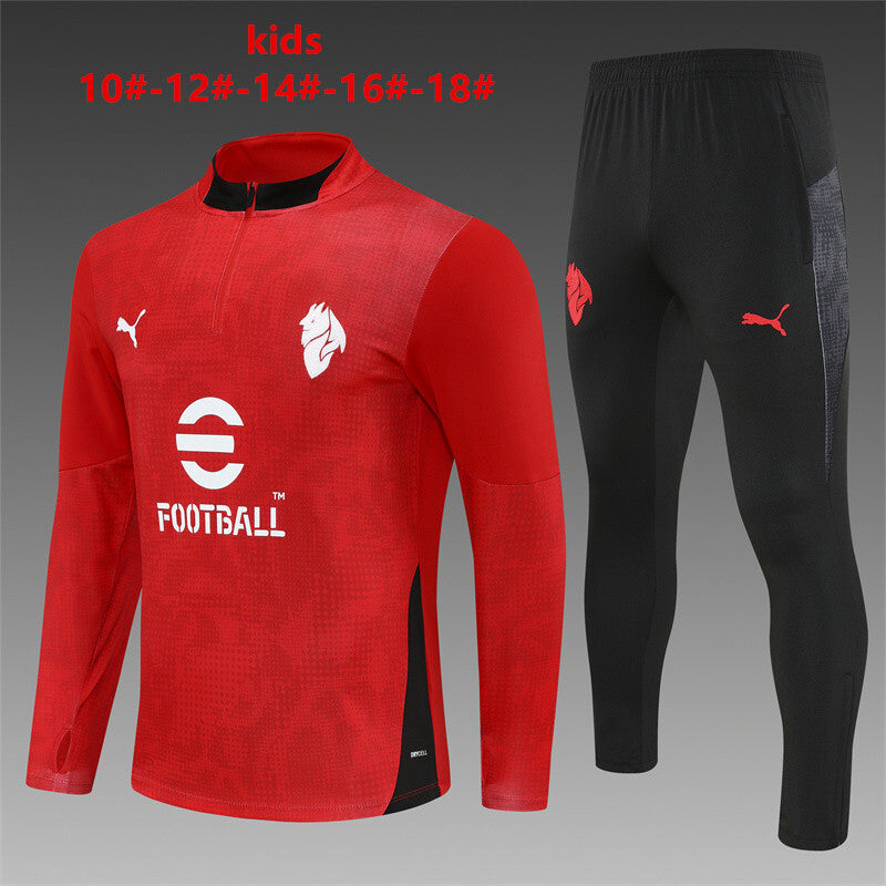 Kids AC Milan Training Tracksuits 25/26 Football Kit Soccer Jersey