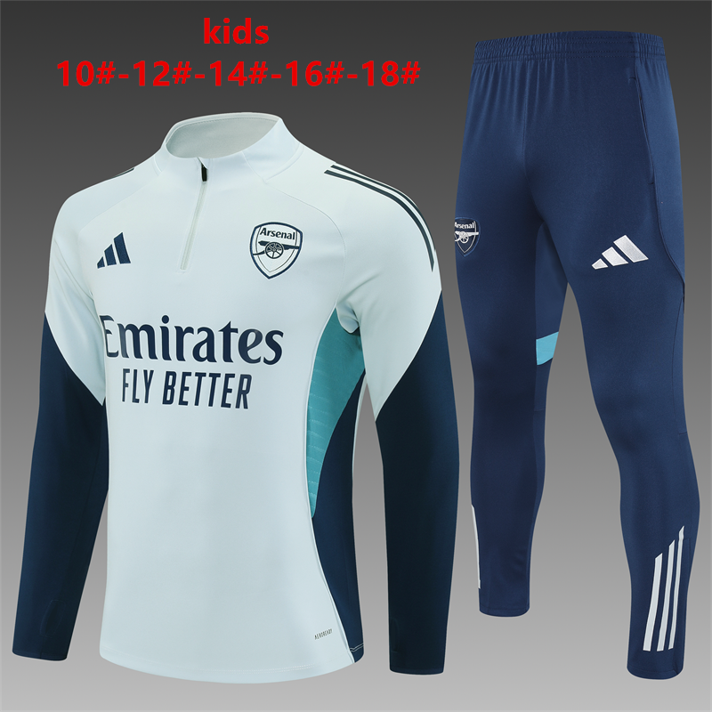 Kids Arsenal Training Tracksuits 25/26 Football Kit Soccer Jersey