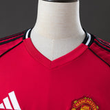 Man United Jersey 25/26 Home Football Kit Long Sleeves