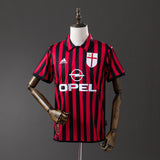 AC Milan Jersey 1999-00 Home Retro Football Kit