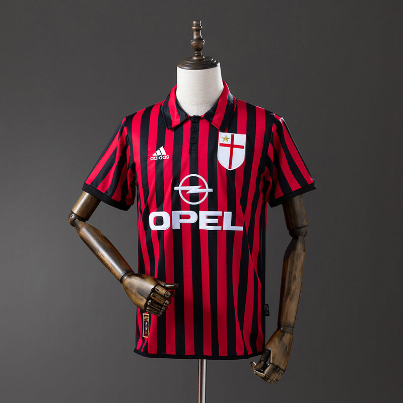 AC Milan Jersey 1999-00 Home Retro Football Kit