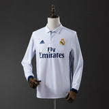 Real Madrid Jersey 2016-17 Home Retro Kit Long Sleeves