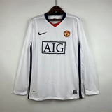 Retro Manchester United Jersey 2007/08 Away Long Sleeve Football Kit Soccer Shirt - PalmSportss