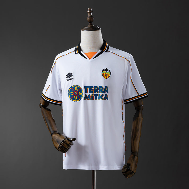 Valencia Jersey 1999-00 Home Retro Football Kit