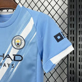 Kids Manchester City Home Jersey 25/26 Football Kit Soccer Jersey - PalmSportss