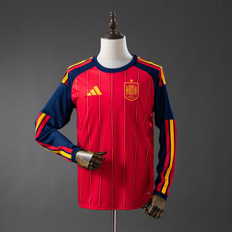 Spain Home Jersey 2026 World Cup Long Sleeves Football Kit Soccer Shirt