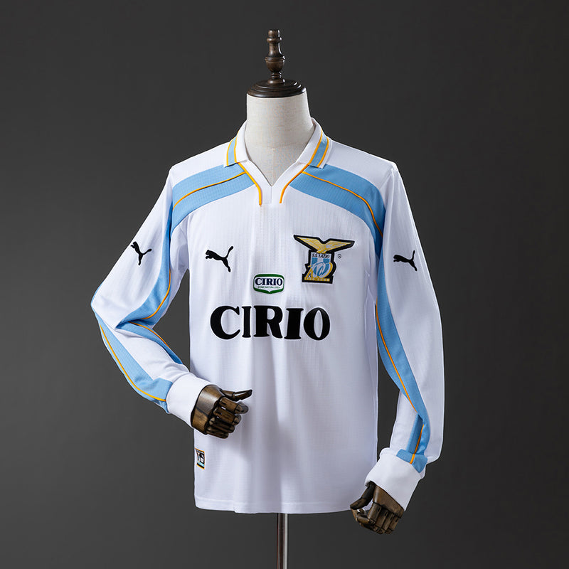 Lazio Jersey 2000-01 Away Retro Football Kit Long Sleeves