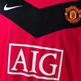 Man United Jersey 2009-10 Home Retro Kit Long Sleeves