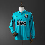 Santos Jersey 2012/13 Blue Retro Football Kit Long Sleeves