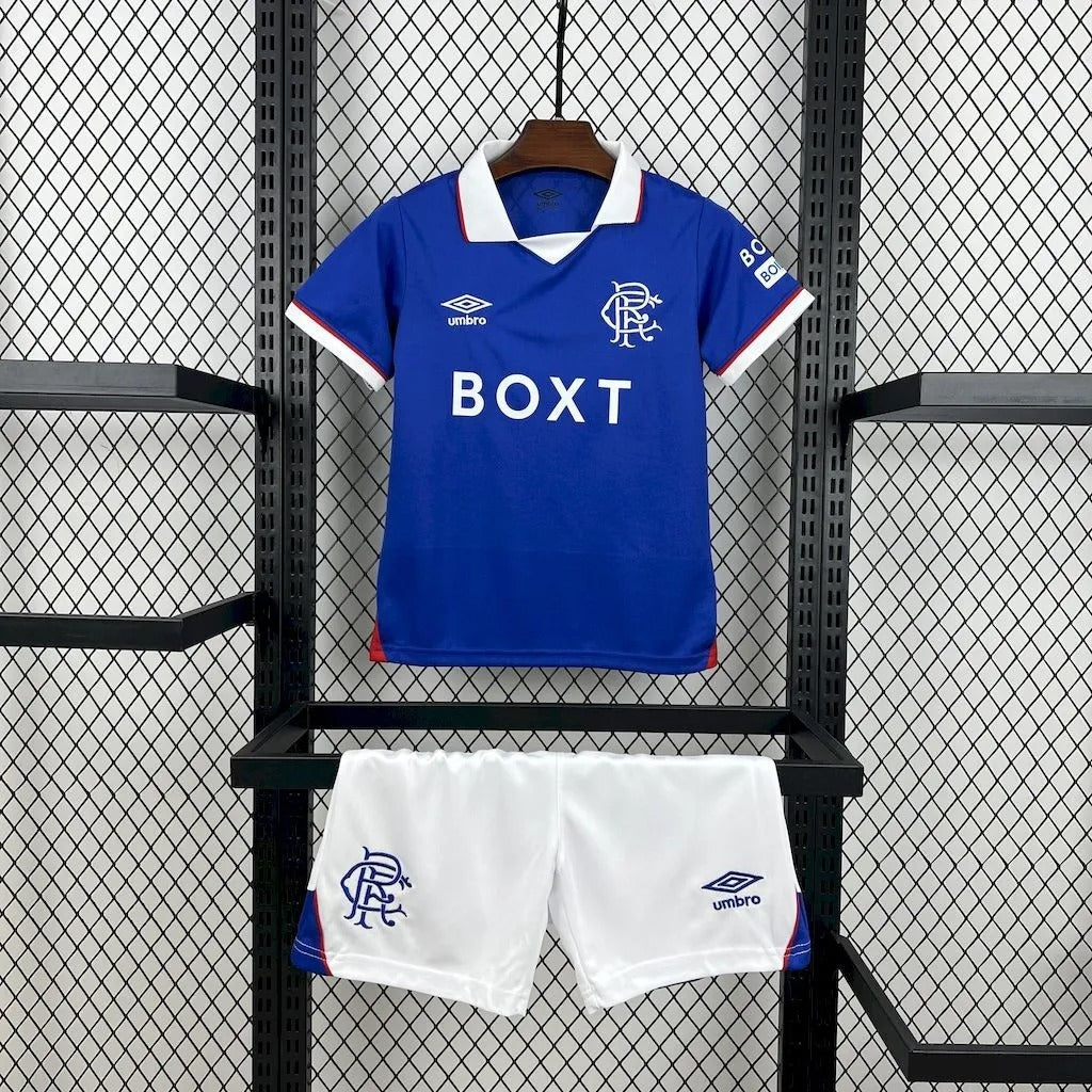 Kids Rangers Jersey 25/26 Home Football Kit Soccer Jersey