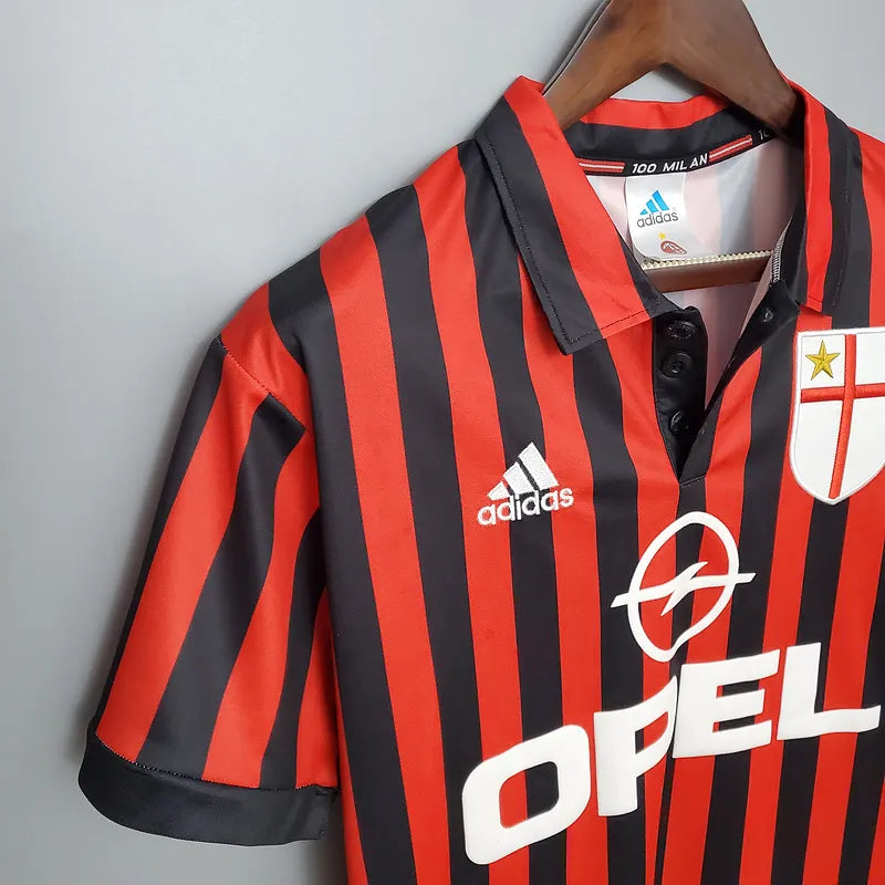 AC Milan Retro Jersey 1999/2000 Home Football Jersey Soccer Shirt