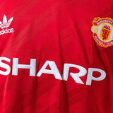 Man United Jersey 1986-88 Home Retro Kit Long Sleeves
