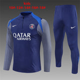 Kids PSG Training Tracksuits 25/26 Football Kit Soccer Jersey