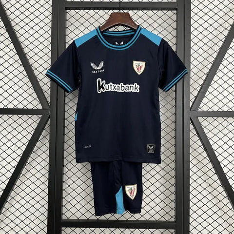 Kids Athletic Bilbao Jersey 25/26 Away Football Kit Soccer Jersey