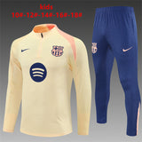 Kids Barcelona Training Tracksuits 25/26 Football Kit Soccer Jersey