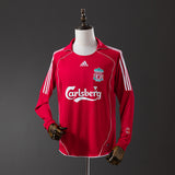 Liverpool Jersey 2006-07 Home Retro Football Kit Long Sleeves