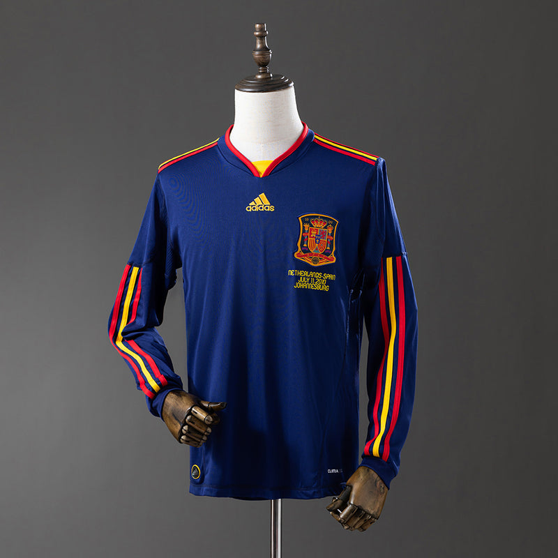 Spain Jersey 2010 Away Retro Football Kit Long Sleeves